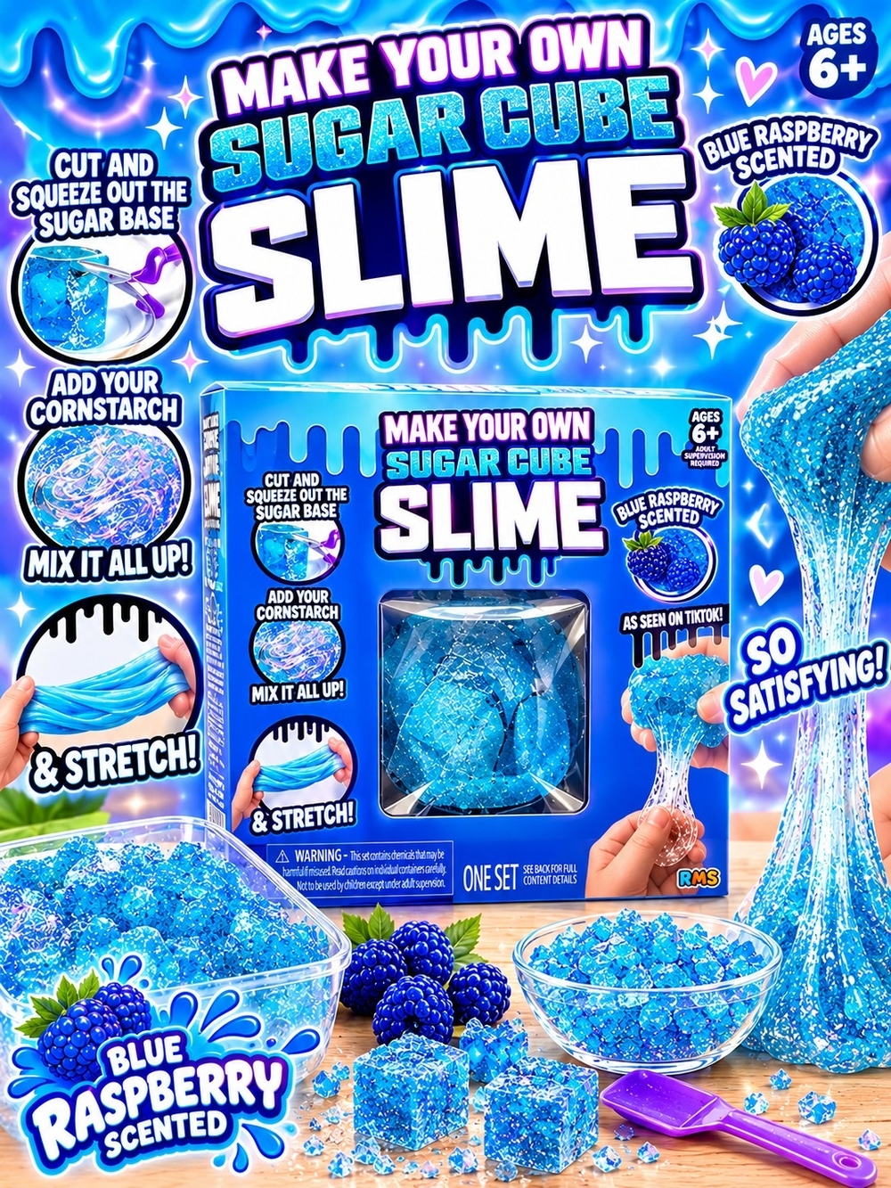 Make Your Own Sugar Cube Slime Kit 🧊